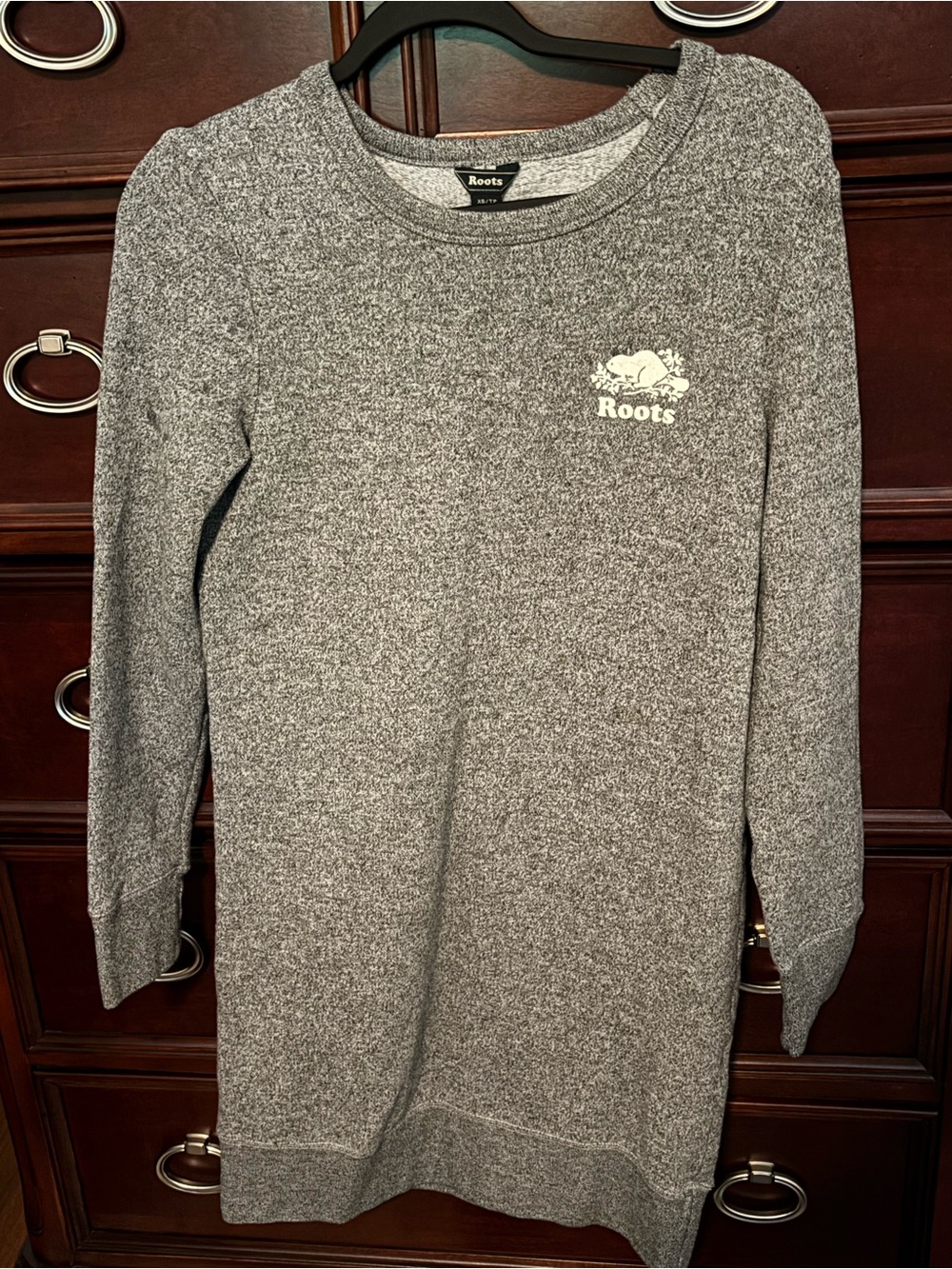Roots Women's Gray Crew Sweatshirt Dress